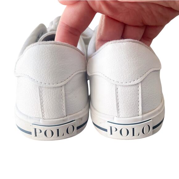 Boy's Polo Ralph Lauren White Casual Sneakers Size 1 - Picture 3 of 10